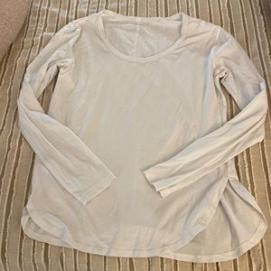 White lululemon size 8 long sleeve tee